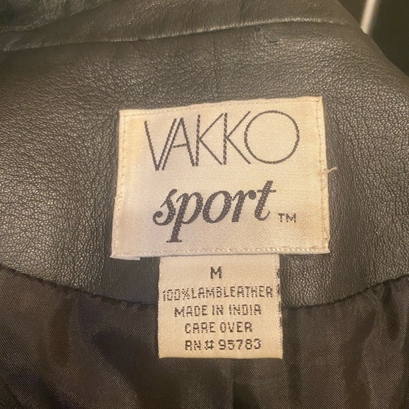 Lamb leather jacket. Size Medium, black. - Picture 10 of 10